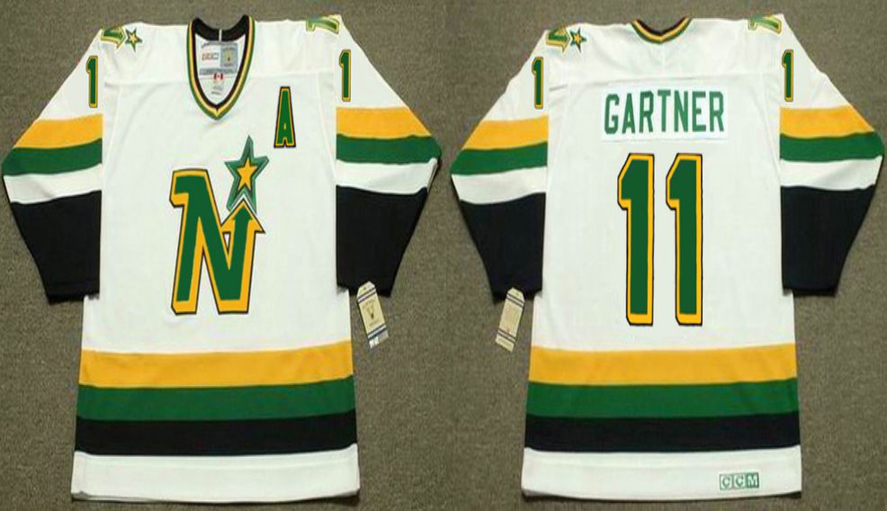 2019 Men Dallas Stars #11 Gartner White CCM NHL jerseys